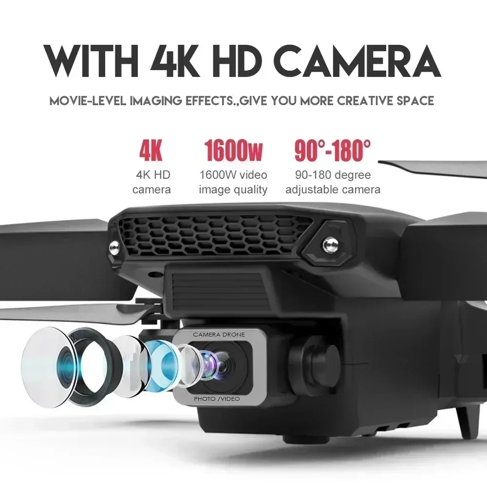 2025 E88Pro 4K RC Drone con cá - Eachine Drone E58 reseña y precio