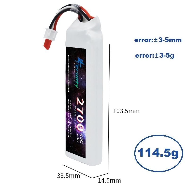 1/3 Uds 2S 7,4 V batería Lipo  - Drone Battery 3S reseña y precio